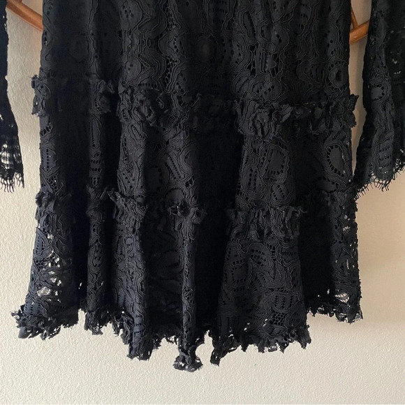 NWT Alexis Catalina Black Lace All Over Mini Choker Dress Small - Picture 5 of 8